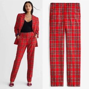 J. Crew Red Plaid Pants